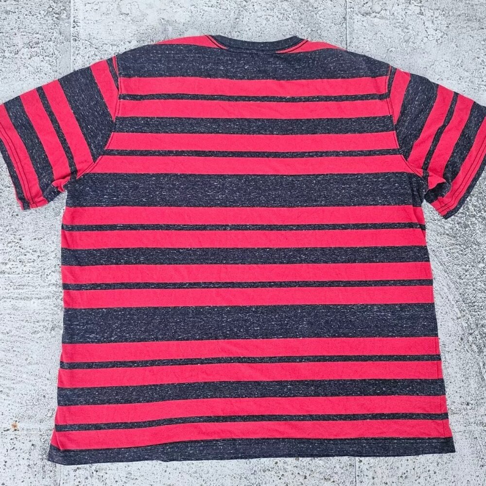 No Boundaries Men T Shirt Red Gray Striped Tee Short Sleeve Size XLXG - Picture 2 of 8